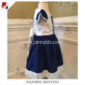 christmas blue snow flower toddler dress